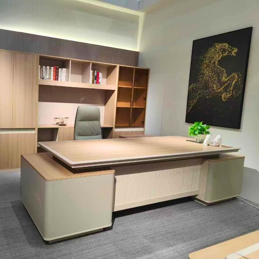 Bureau Direction Bois Chêne F1019 | Espace Professionnel Luxe