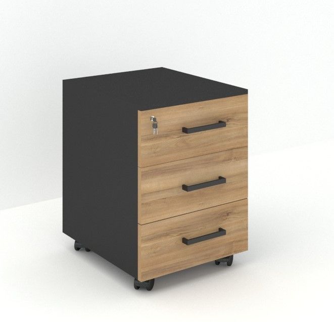 Caisson mobile 3 tiroirs – Rangement sécurisé pour bureau moderne F1042