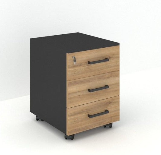 Caisson mobile 3 tiroirs – Rangement sécurisé pour bureau moderne F1042
