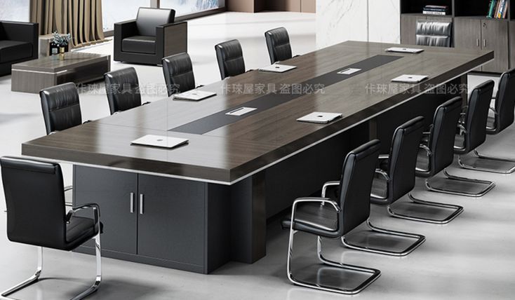 Table de Réunion Moderne Finition Bois Noyer F1029